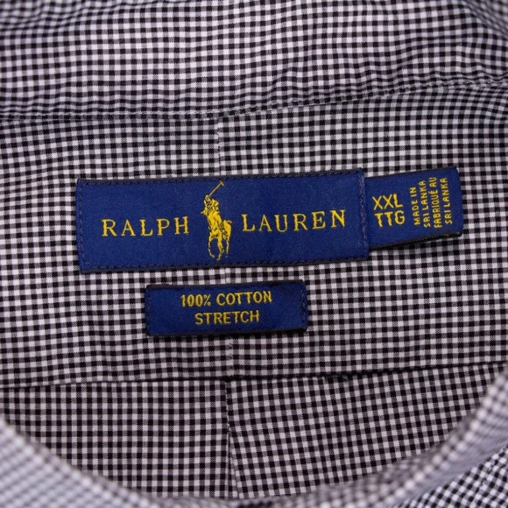 Polo Ralph Lauren Mens 2XL Gingham Button Down‎ Shirt Cotton Stretch